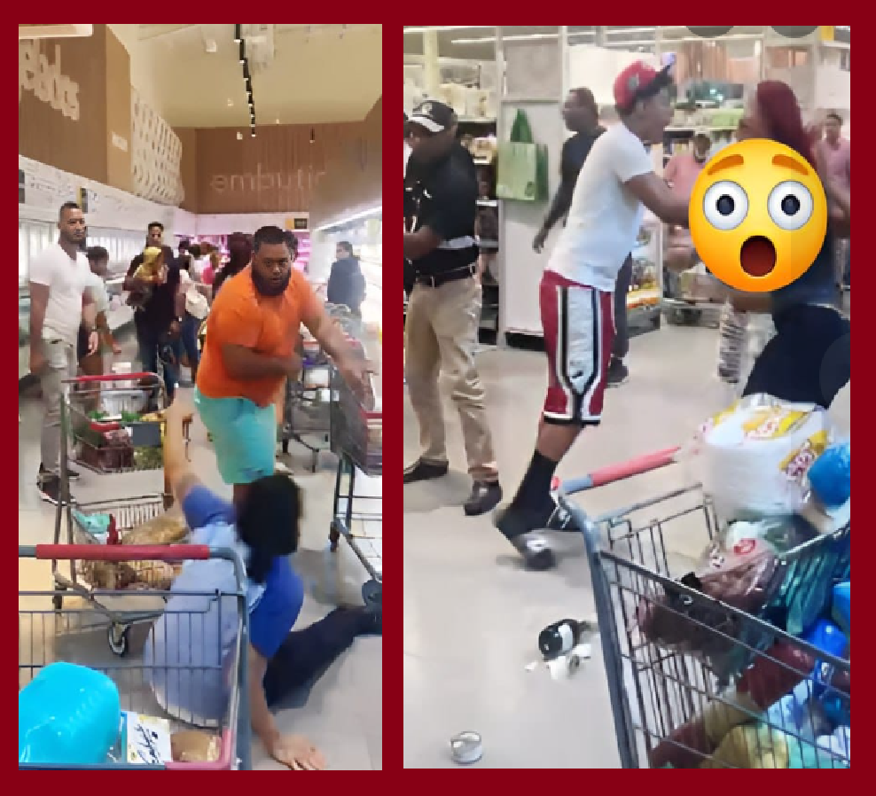 Estalla pleito en un supermercado