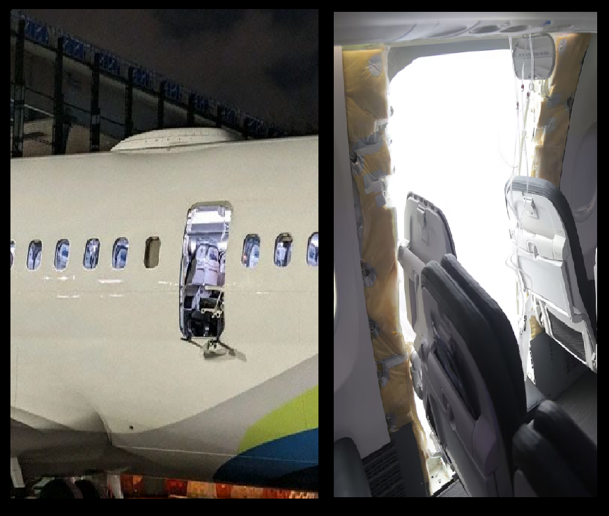 LA PUERTA SE DESPEGÓ EN EL AIRE