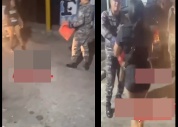 MUJER CONTRA AGENTES
