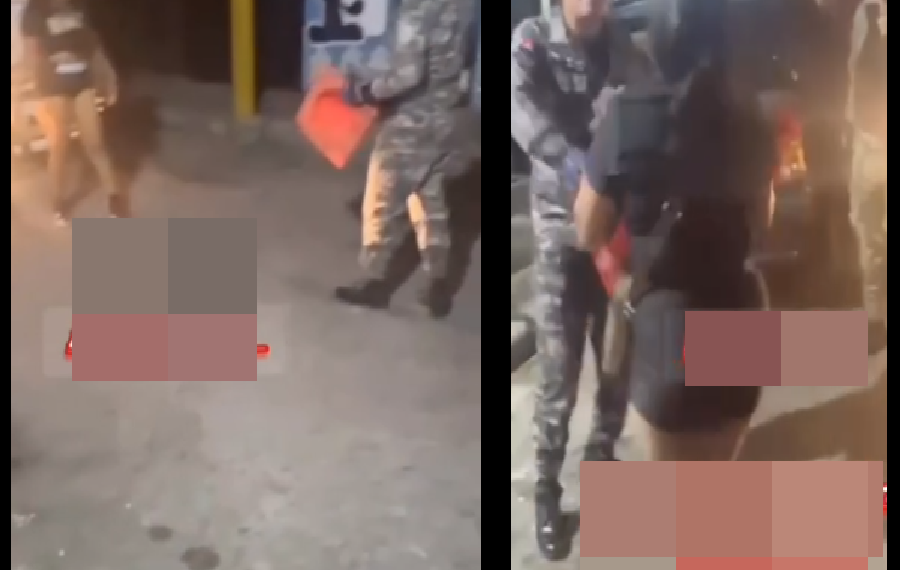 MUJER CONTRA AGENTES