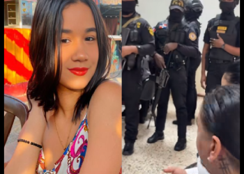 LA IMPUTADA ENTRA AL TRIBUNAL