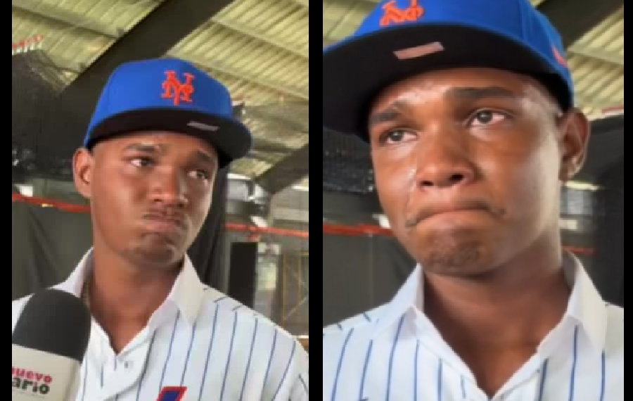 JOVEN PELOTERO FIRMA Y SE LE HACE UN NUDO